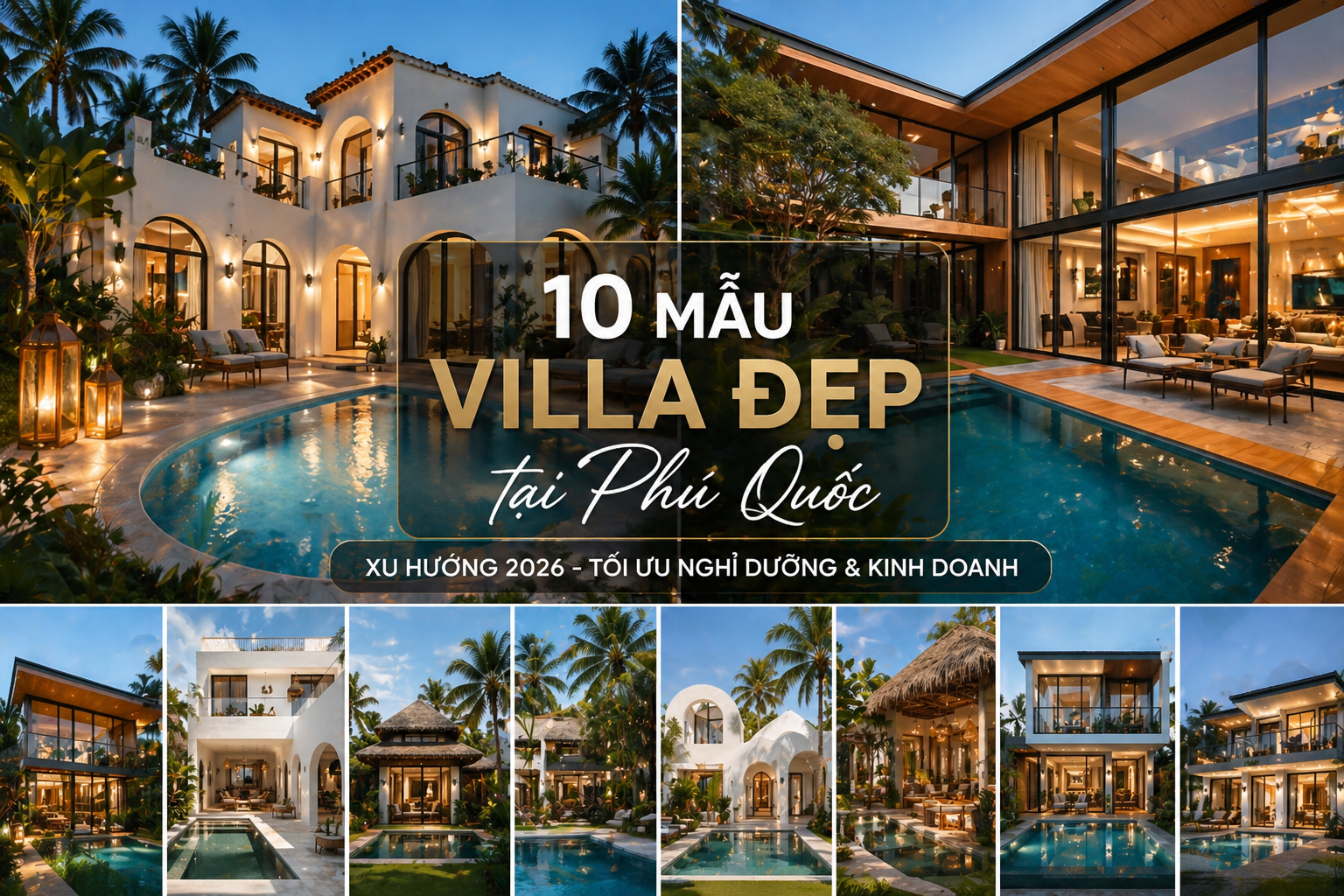 mẫu villa đẹp phú quốc, thiết kế villa nghỉ dưỡng, villa cho thuê phú quốc