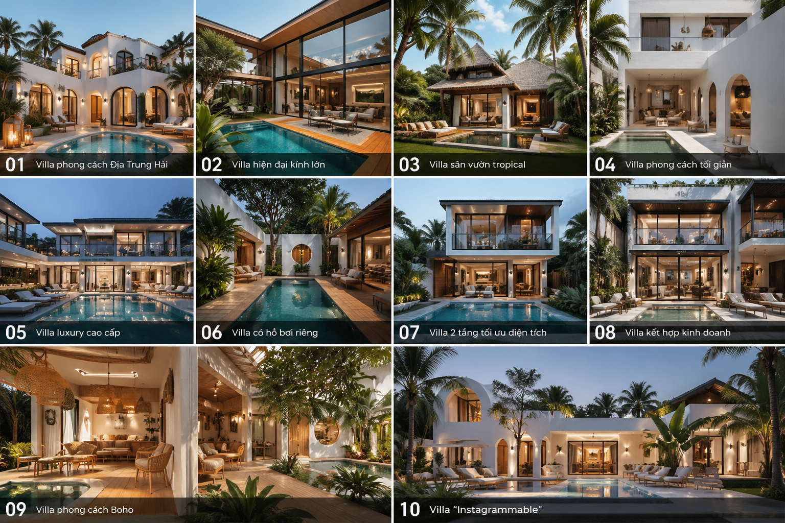 mẫu villa đẹp phú quốc, thiết kế villa nghỉ dưỡng, villa cho thuê phú quốc