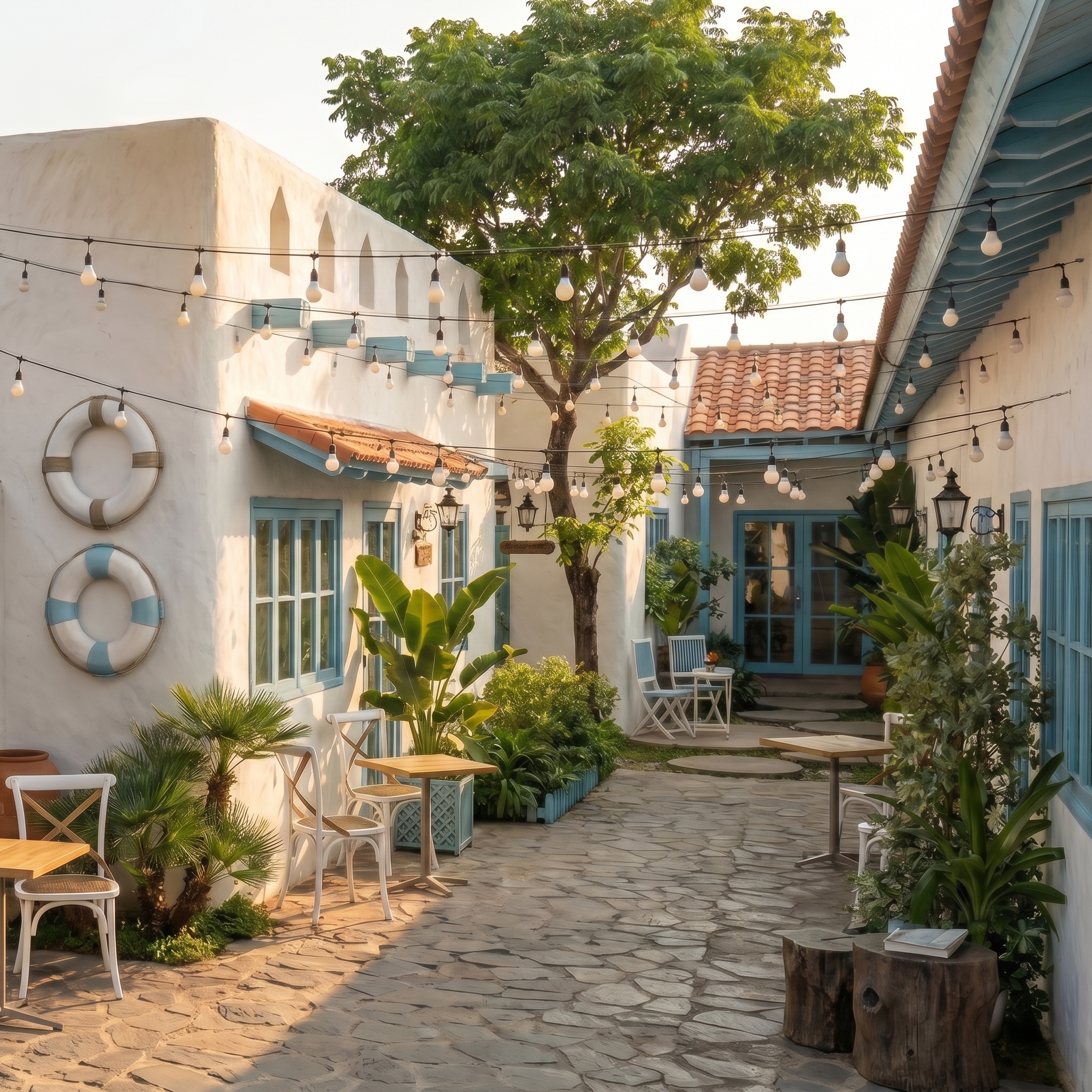 Thiết kế bungalow Phú Quốc phong cách Mediterranean Tropical bởi Roma Design