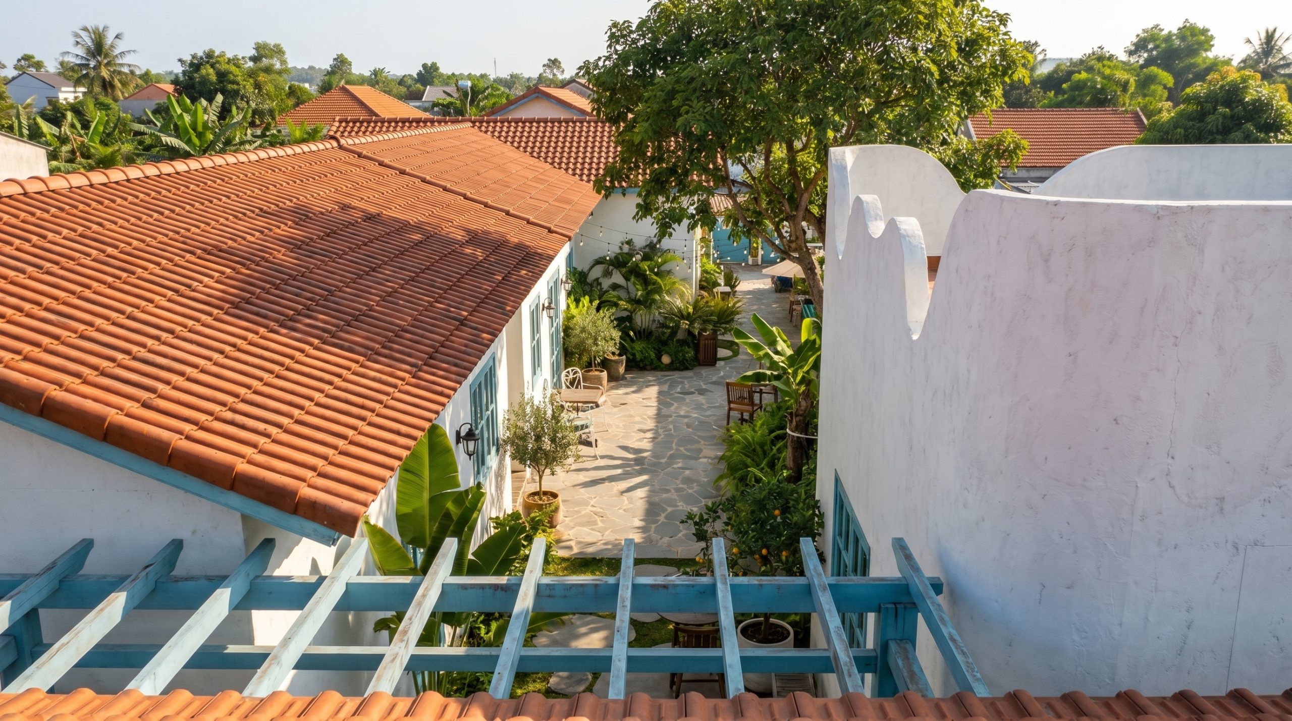 Thiết kế bungalow Phú Quốc phong cách Mediterranean Tropical bởi Roma Design