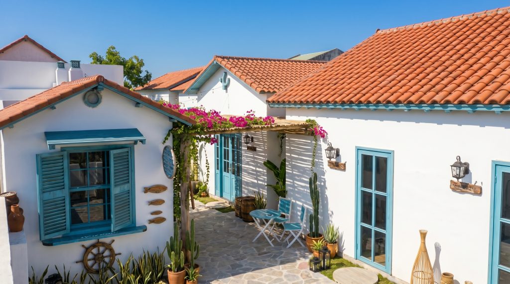 Thiết kế bungalow Phú Quốc phong cách Mediterranean Tropical bởi Roma Design