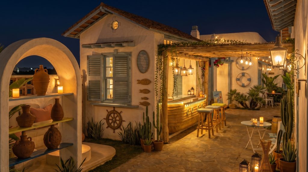 Thiết kế bungalow Phú Quốc phong cách Mediterranean Tropical bởi Roma Design