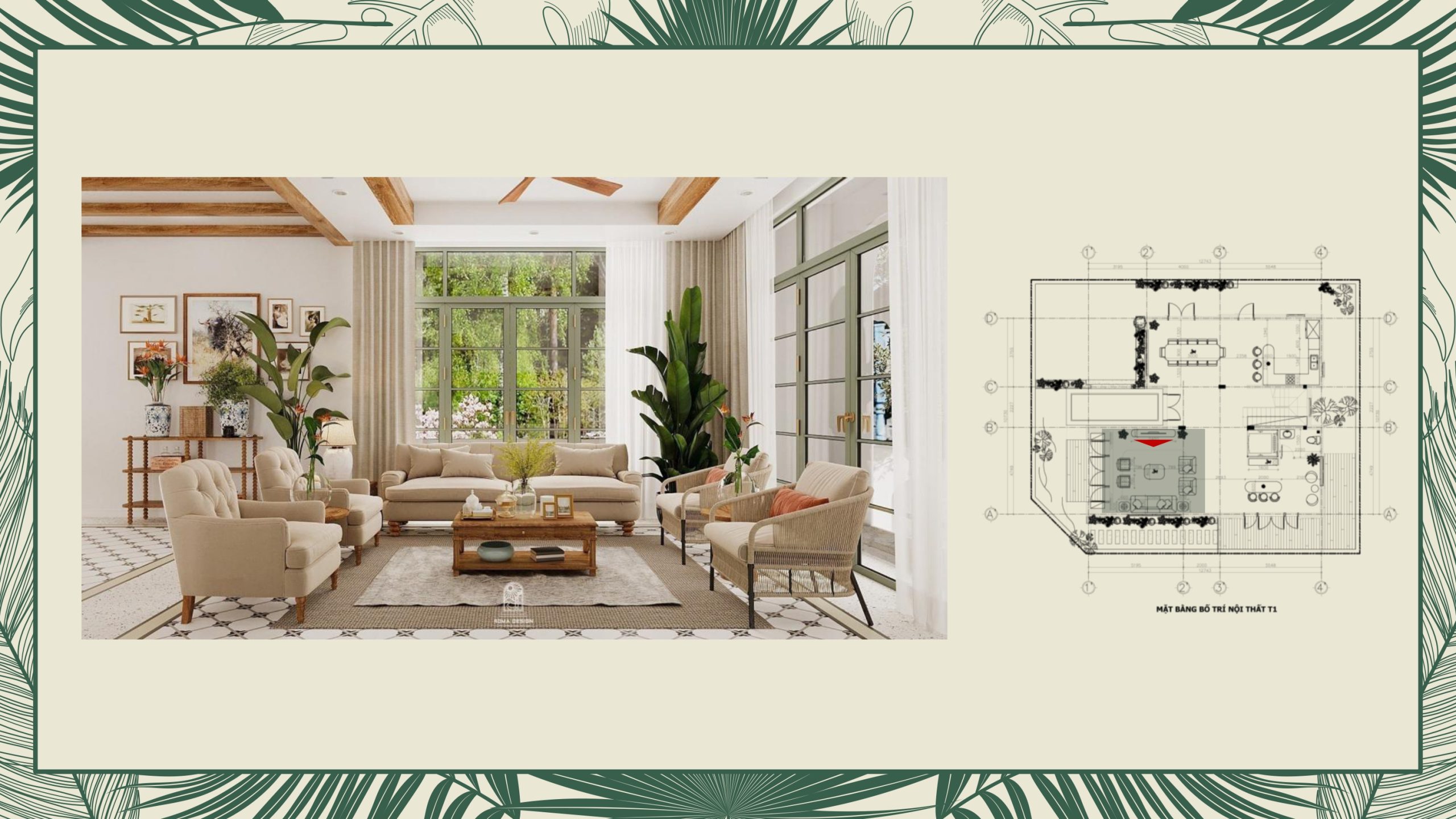 thiết kế nội thất villa tropical phú quốc
