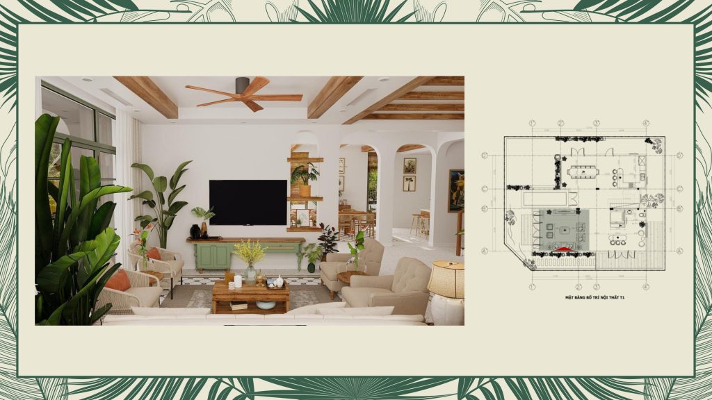 thiết kế nội thất villa tropical phú quốc