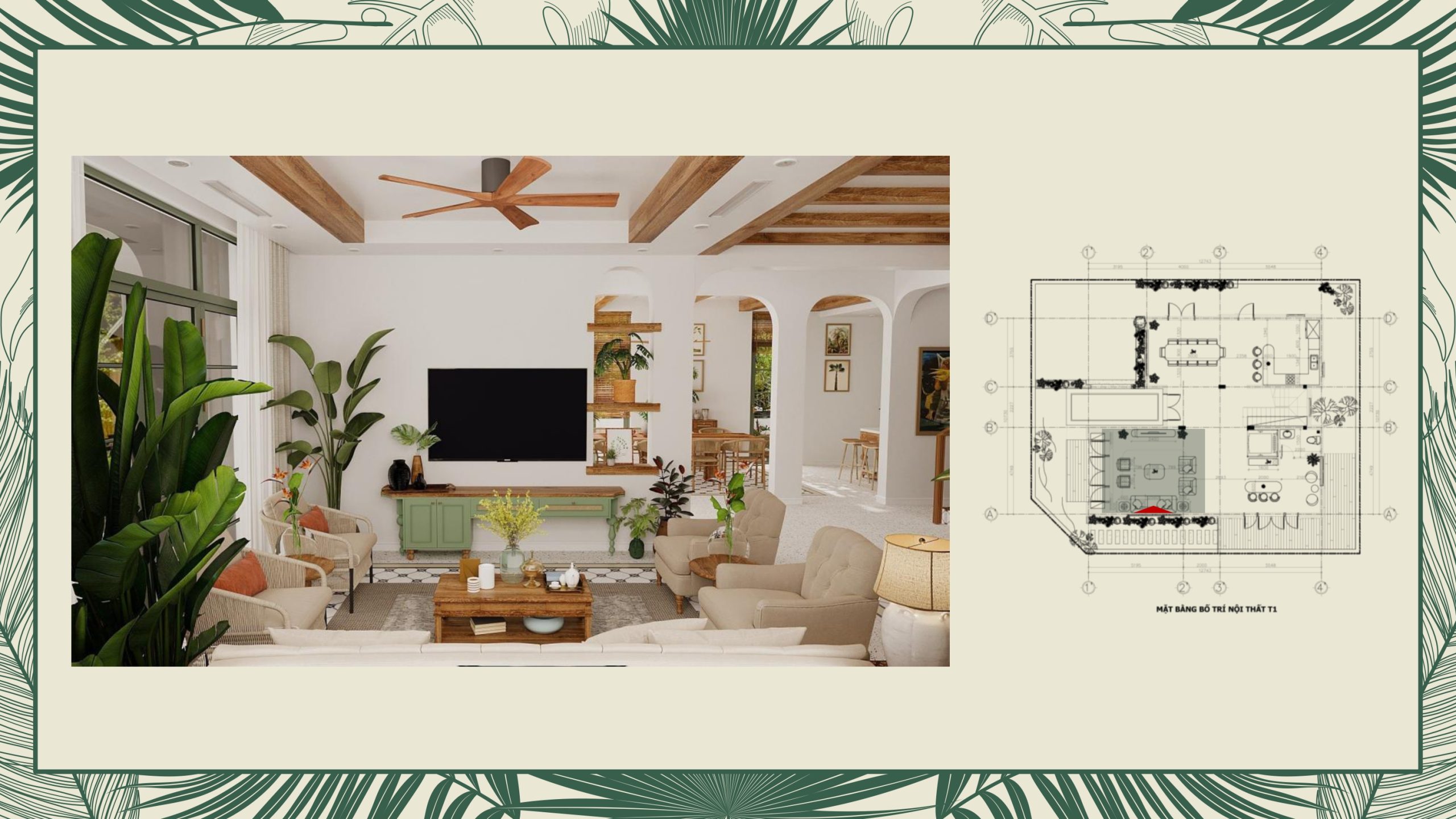 thiết kế nội thất villa tropical phú quốc