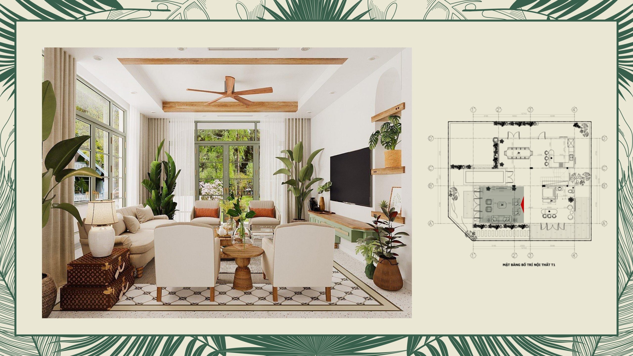 thiết kế nội thất villa tropical phú quốc