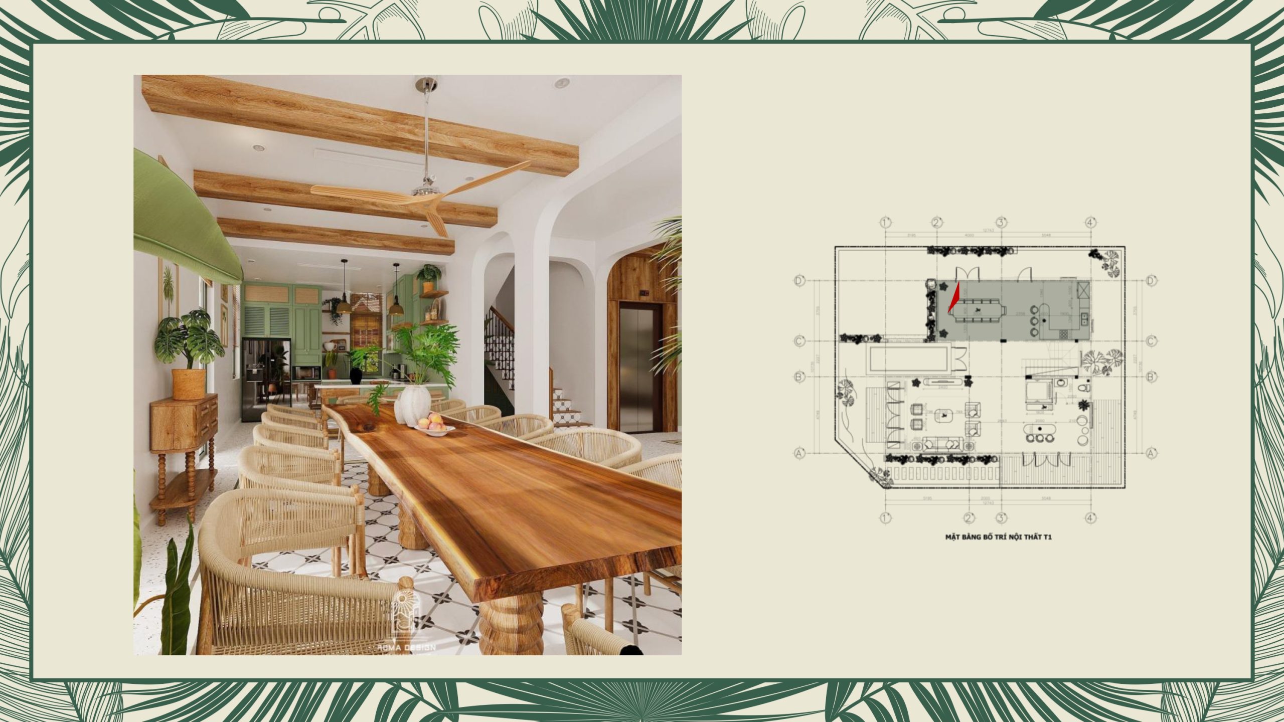 thiết kế nội thất villa tropical phú quốc