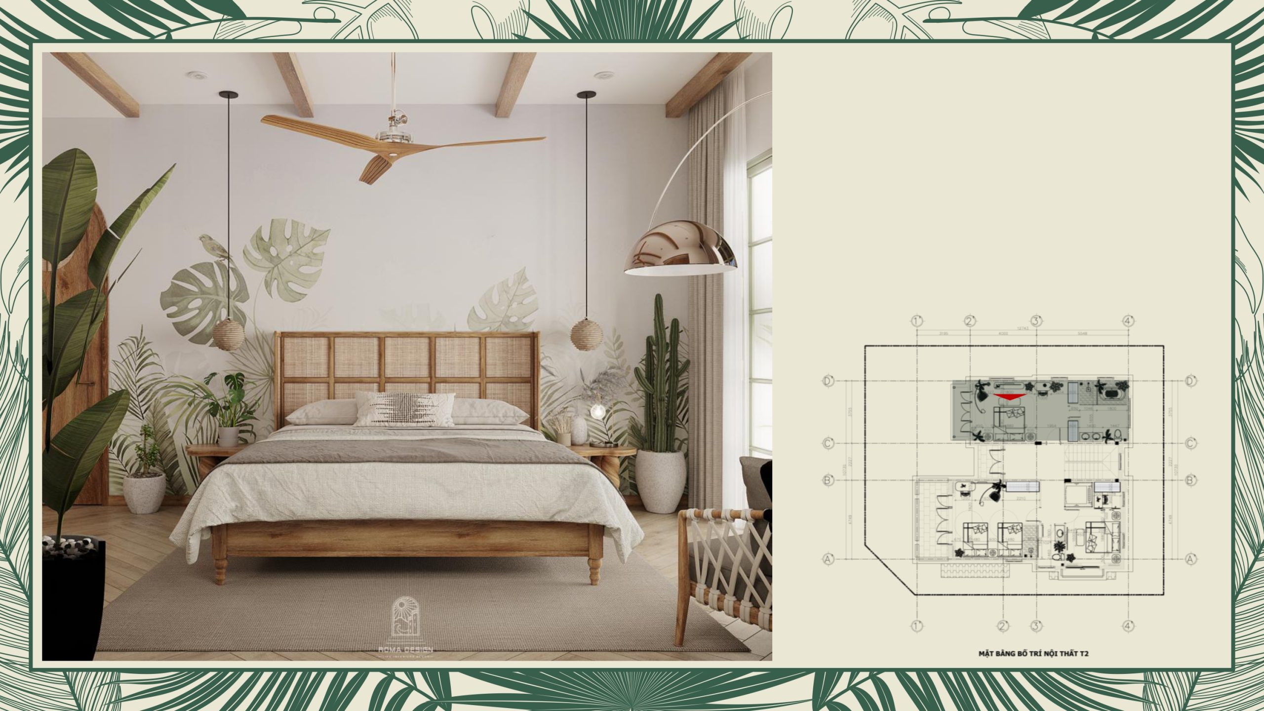 thiết kế nội thất villa tropical phú quốc
