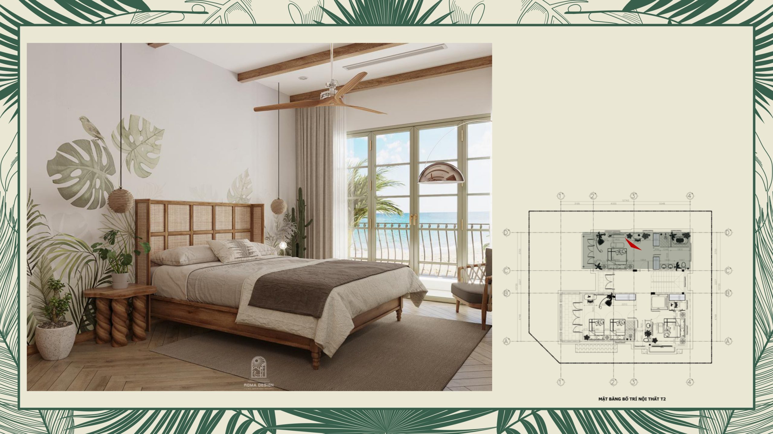 thiết kế nội thất villa tropical phú quốc
