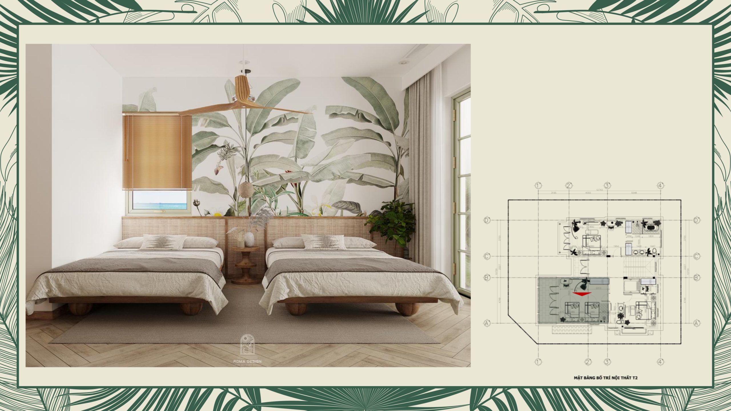 thiết kế nội thất villa tropical phú quốc