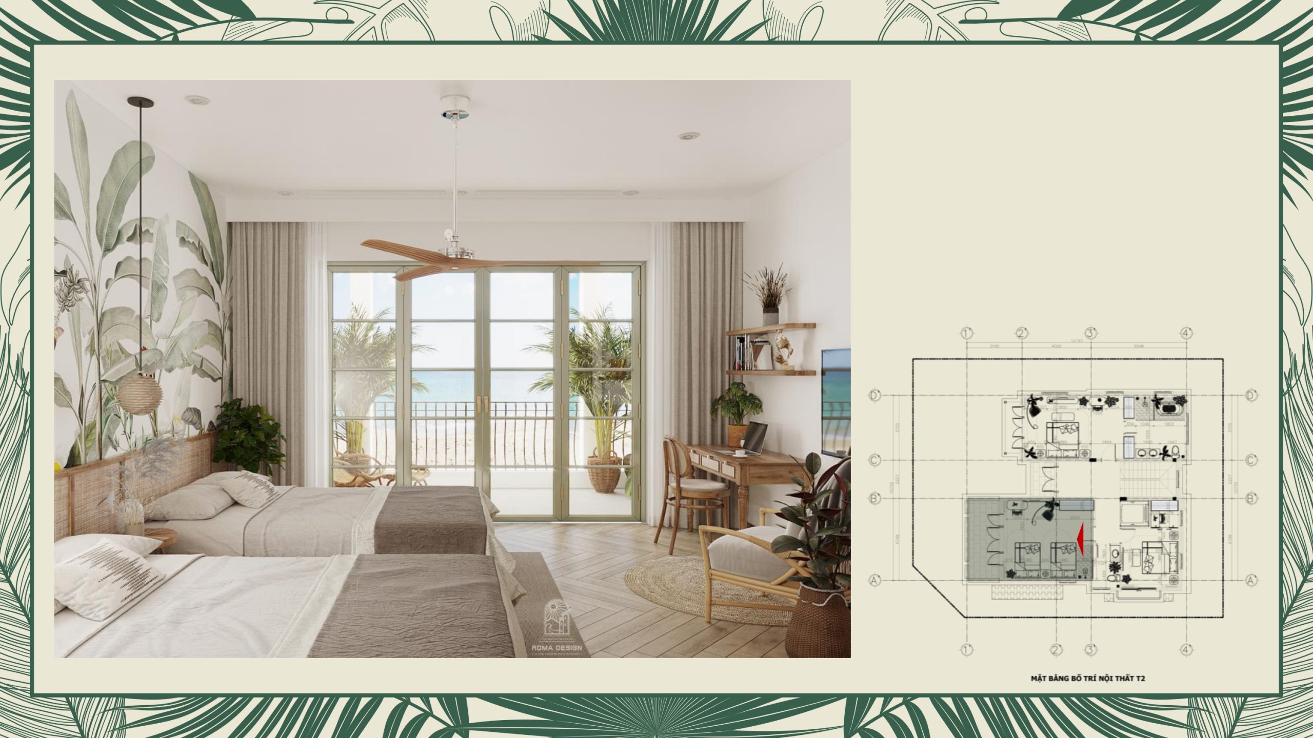 thiết kế nội thất villa tropical phú quốc