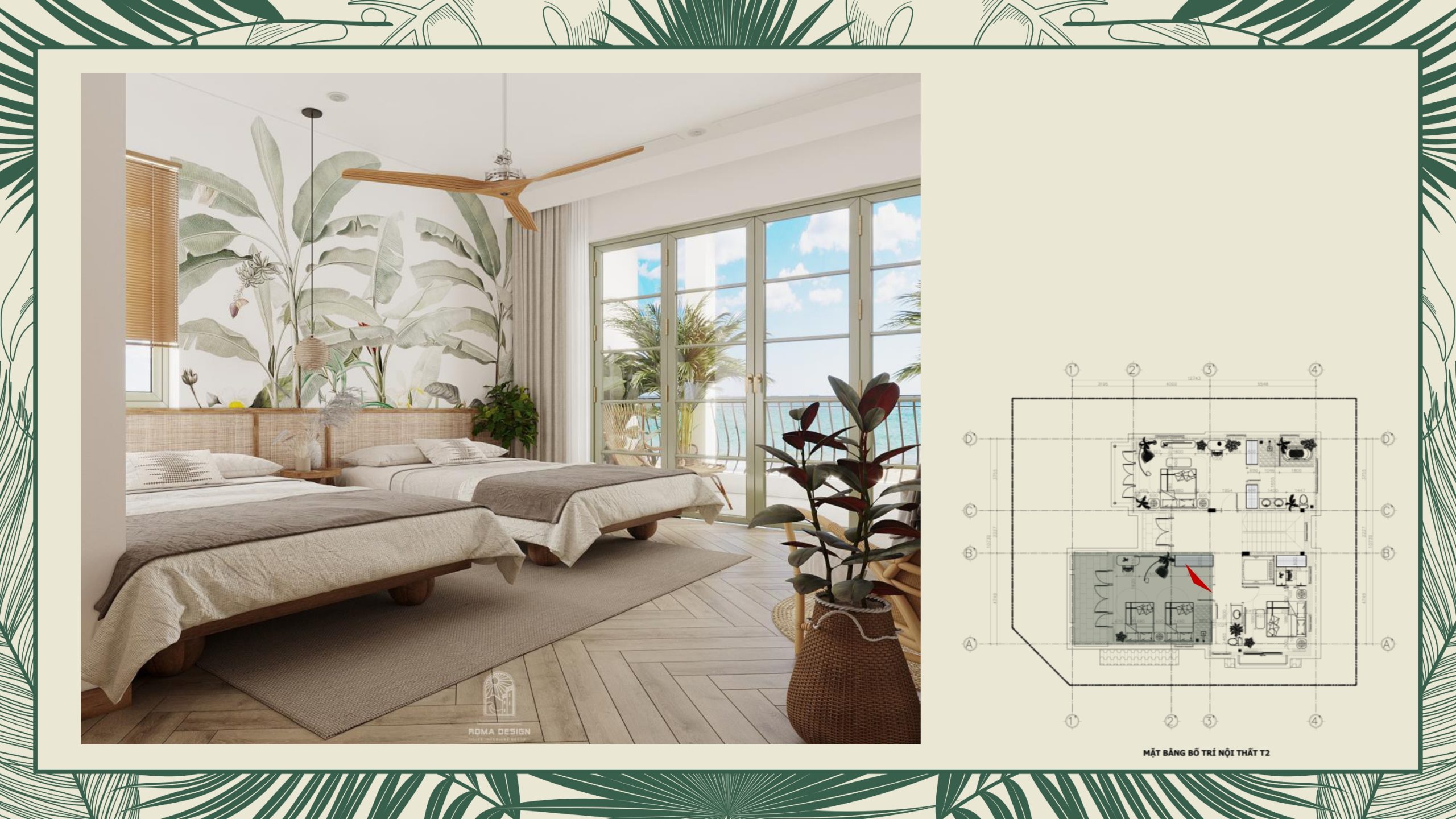 thiết kế nội thất villa tropical phú quốc