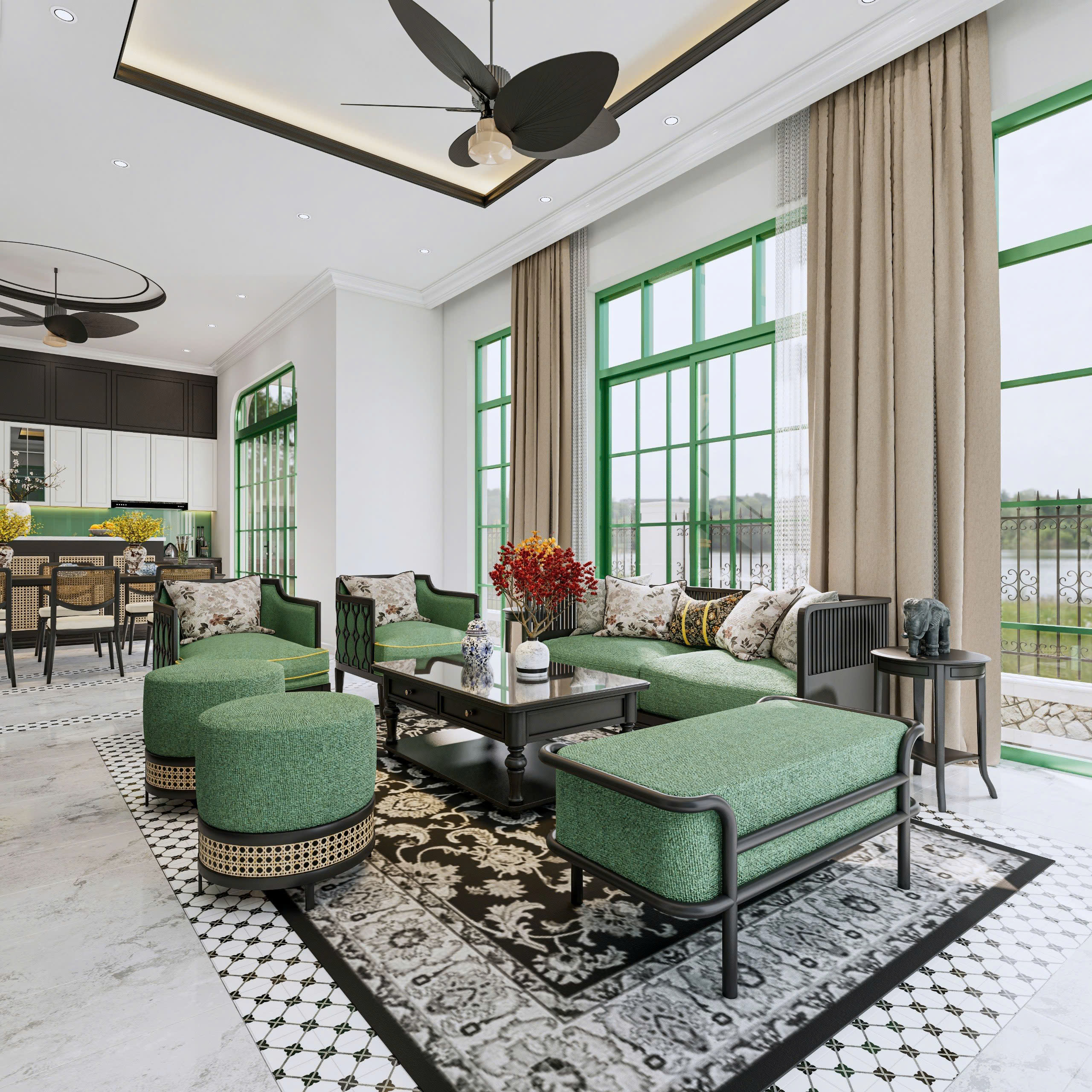 thiết kế nội thất villa tropical phú quốc