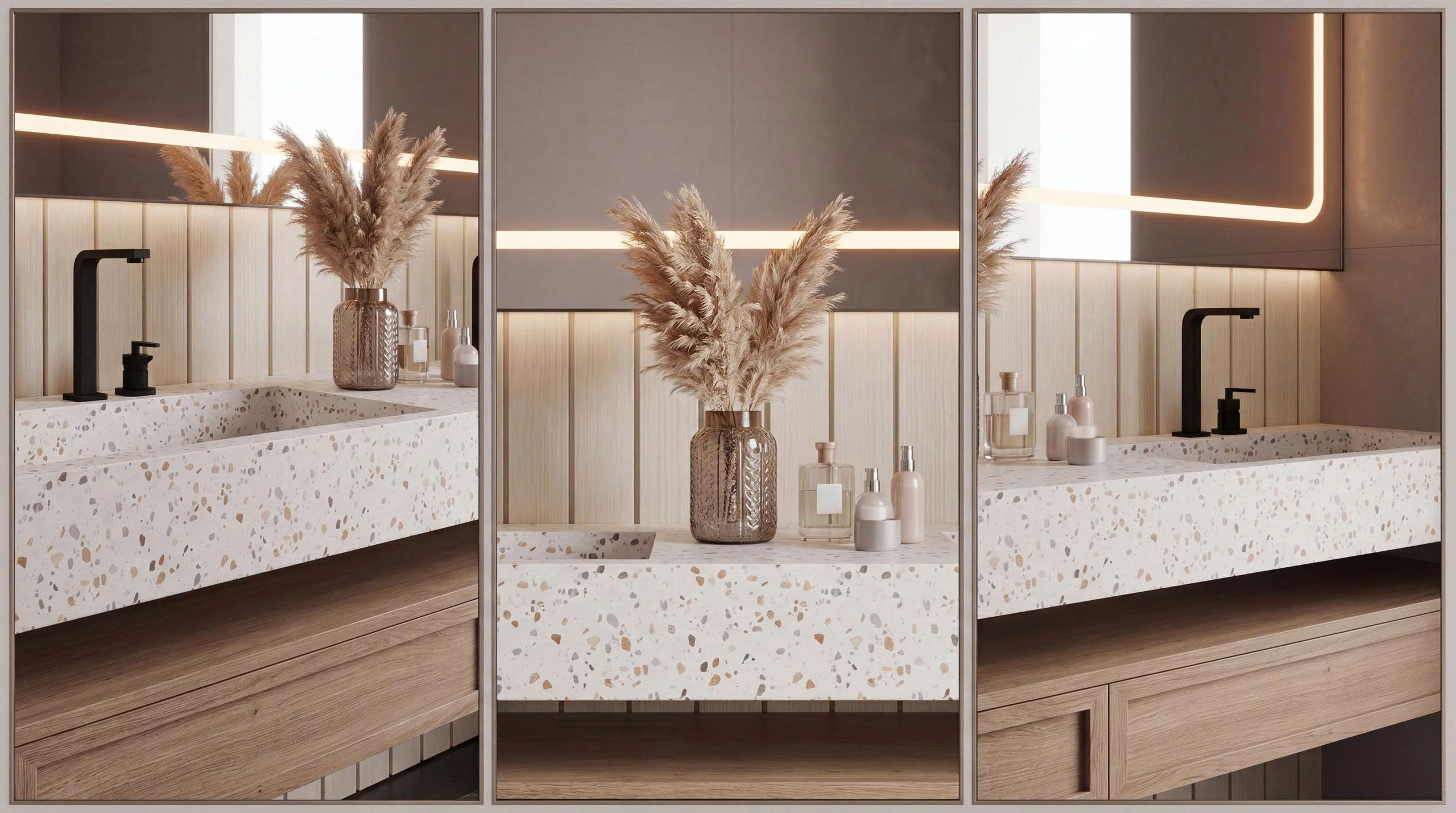 Thiết kế villa Phú Quốc Tropical P1109 với phòng khách liên thông phòng ăn và ánh sáng tự nhiên